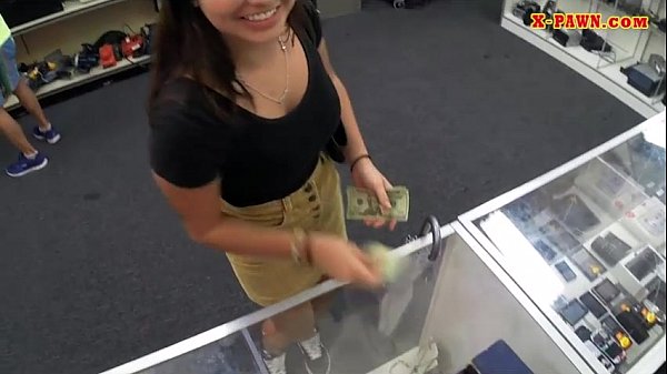Seductive college girl boned by pervert pawn man for money
