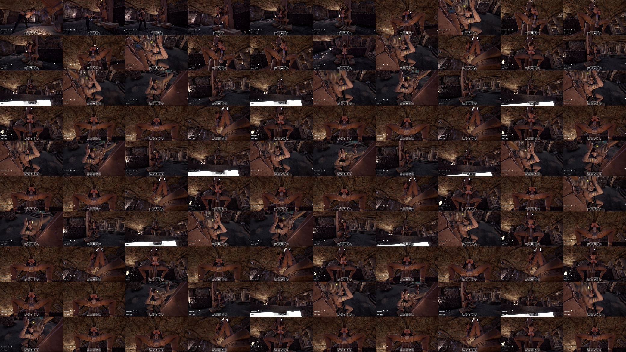 The ancient statue awakened and began rhythmically pounding Lara Croft&#039;s pussy. 3D hentai game animation. 预览图