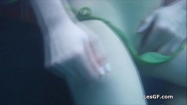 Big tit bikini babe squirts by the pool
