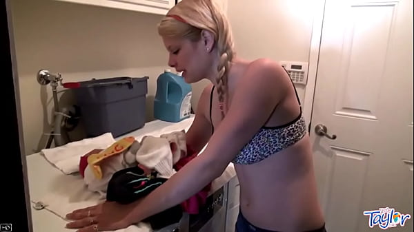 Little Taylor Laundry while Masturbate with Sex toys