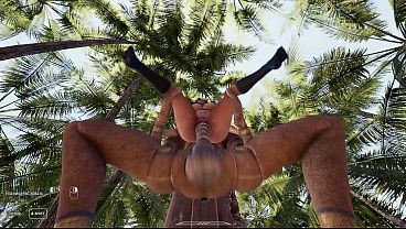 Lara Croft explores a desert island using her ass and pussy. 3D Animation Hentai Game
