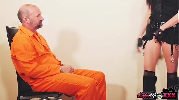MILF In Police Uniform Sofie Marie Sucks Inmates Big Cock