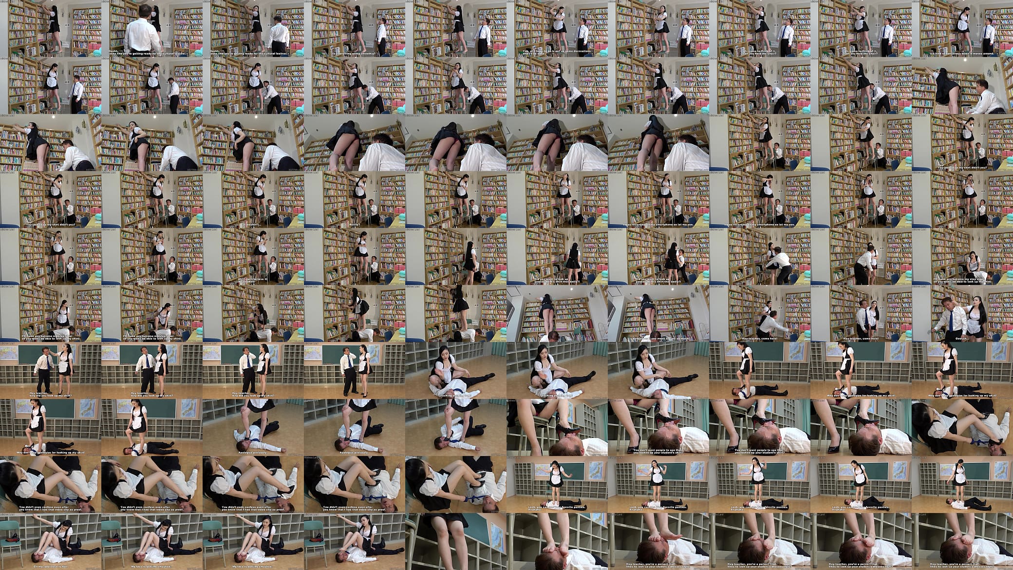 Japanese maid costume girl punishes masochistic man 预览图