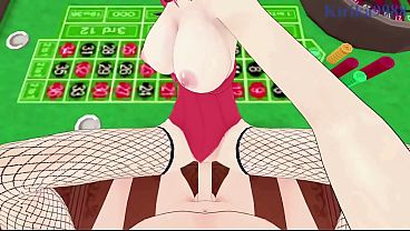 桜美子（バニーガール）と宝生マリン（バニーガール）の激しいセックス。 - ホロライブVTuber POVヘンタイ