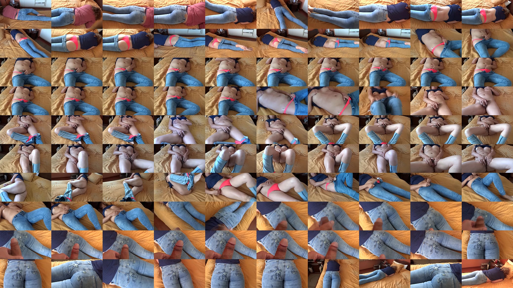 I enjoy my wife&#039;s sister, we masturbate and I cum on her big ass with her jeans on 预览图