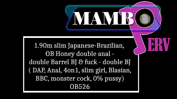 1.90m slim Japanese-Brazilian, OB Honey double anal - double Barrel BJ & fuck - double BJ ( DAP, Anal, 4on1, slim girl, Blasian, BBC, monster cock, 0% pussy) OB526