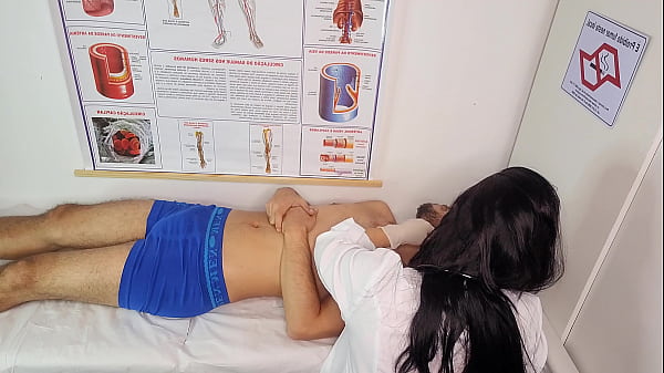 Nurse makes patient have very hard erection