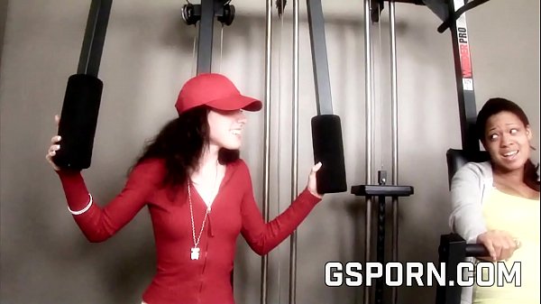 Sexy brunette milf have hard sex in the gym
