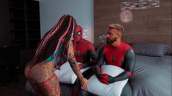 Pawg Spider-Girl with Big Tits Gets Hard Rough DP - Mandi Cat, Alfie, Steve Rickz