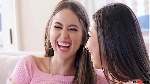 Teen stepsisters ride cock together