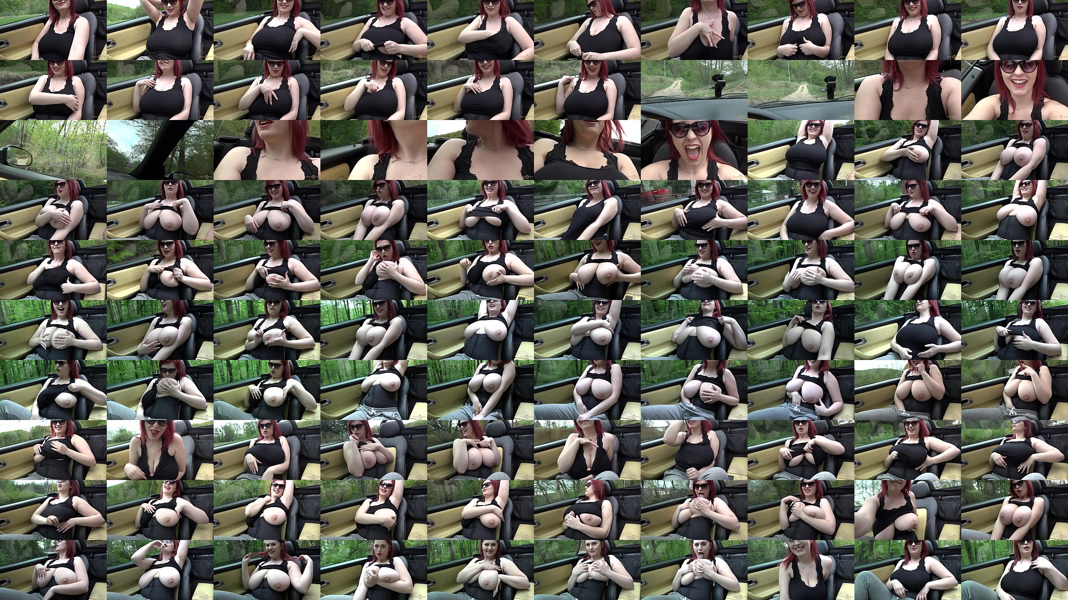 Busty Legend Alexsis Faye drives topless in her convertible 预览图