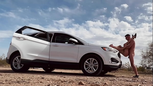 Download Video - Butt Naked on the Side of the Road&excl; Risky Sex with a Hot Blonde&excl;