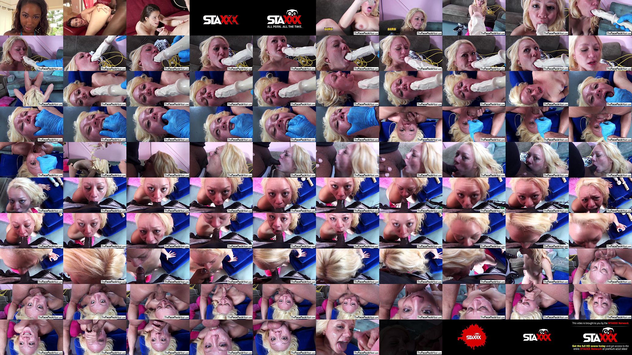 Cute blonde chick gets her face wrecked by two cocks 预览图
