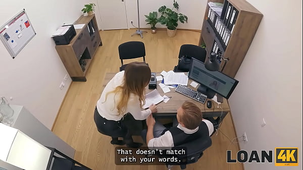 Download Video - LOAN4K&period; Blonde Maya with big tits is fucking a bank worker on the office chair while his colleague is watching
