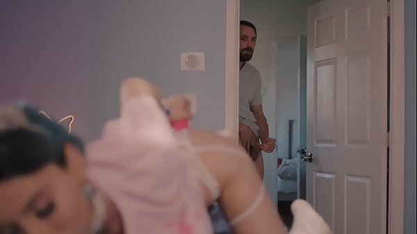 I catch my trans stepsister masturbating, she a...