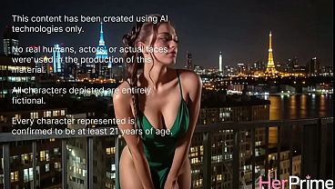 Sex with a view of the city at night&mdash;people watched from their windows while I fucked a young webcam model for money [AI]
