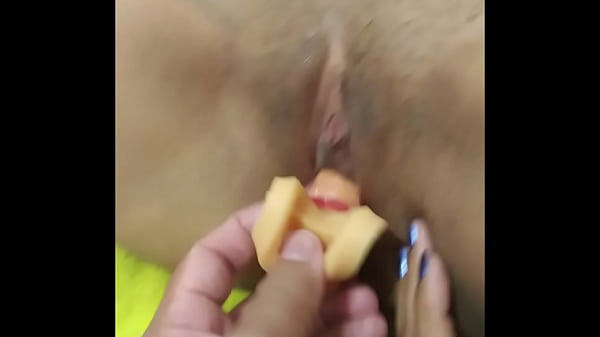 Jade does a nice solo with the toy, husband helps