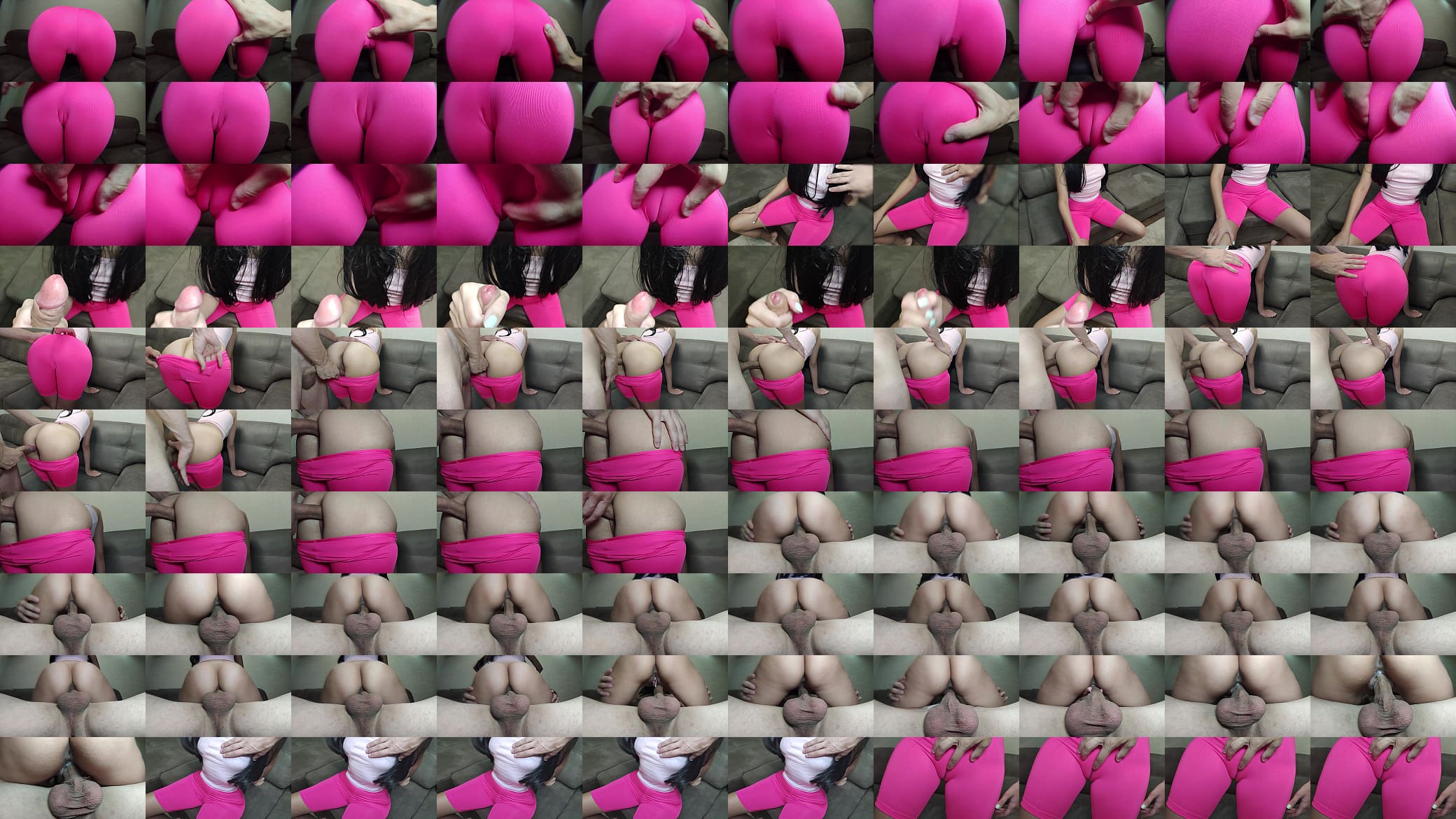 Curvy girl in tight shorts got cum in pussy. Big ass and cameltoe 预览图