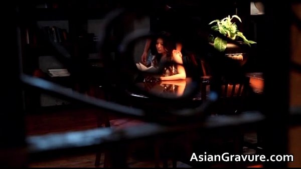 Awesome asian brunette hoe is sucking