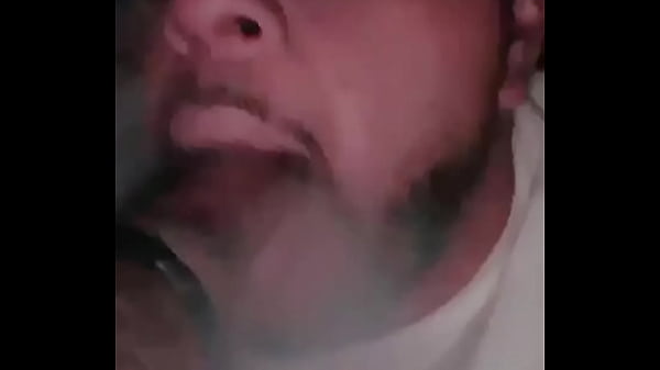 Blowing smoke on straight cock