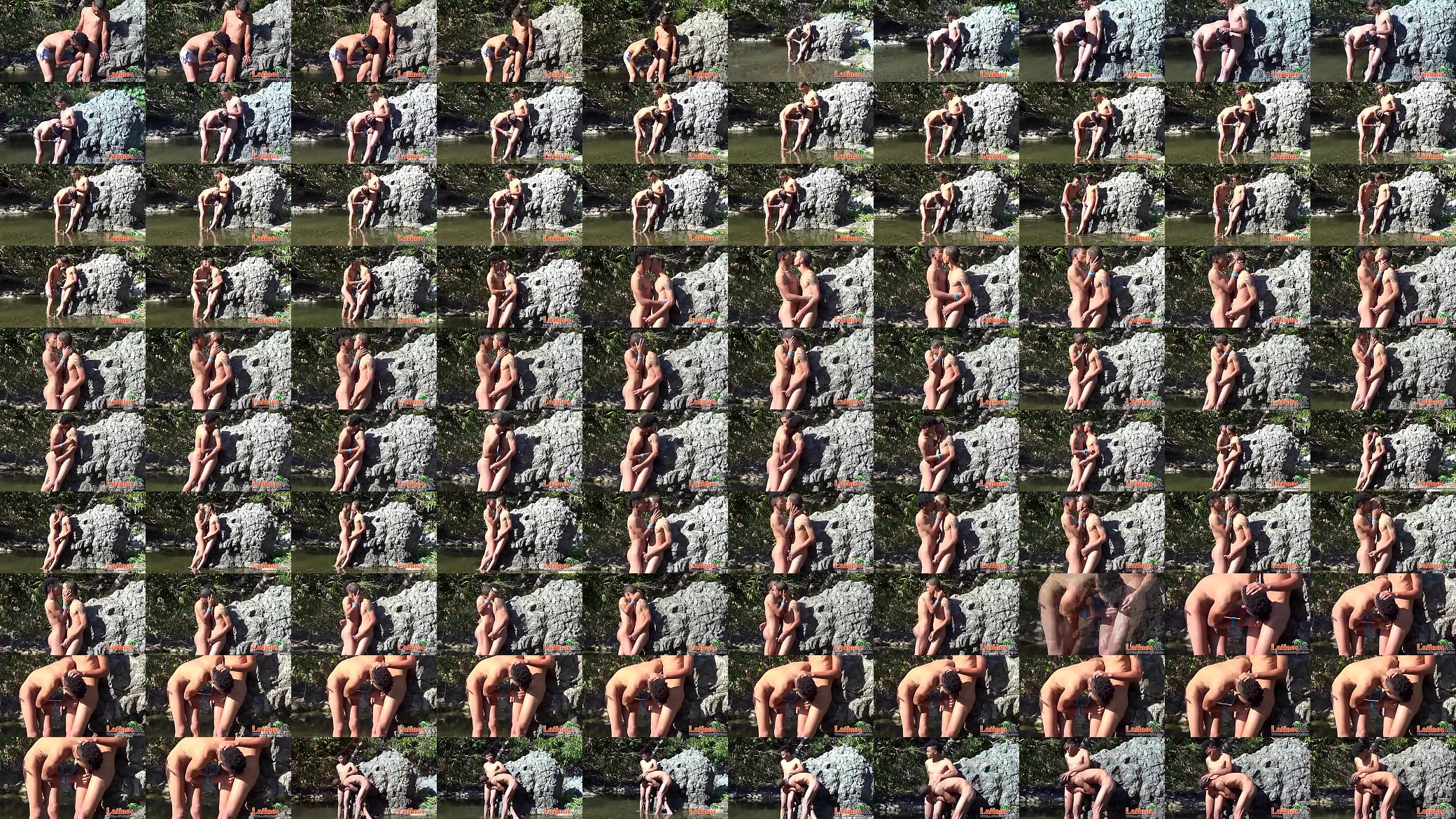 Nude ethnic gay boys romping under the torrid sun 预览图