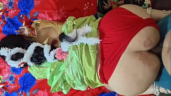 cute saree bhabhi gets naughty with her father in law for rough and hard sex after on her back