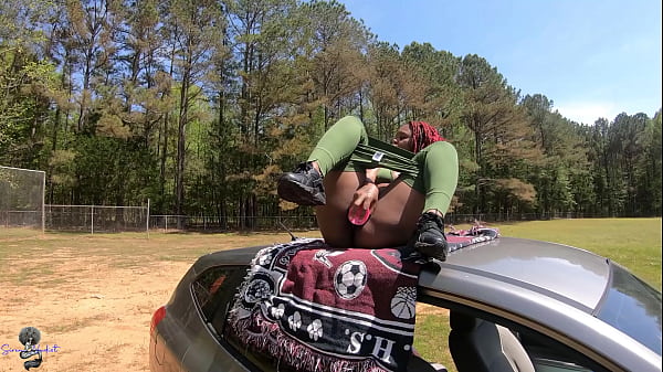 Masturbating on top of car at Park