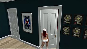 Maria leaps out of a lame orgy