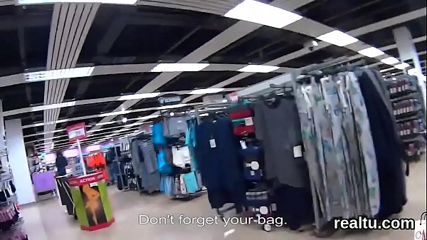 Enchanting czech girl is tempted in the mall an...