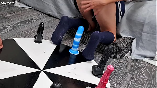 Wheel Of Monster DILDOS! Looking For Orgasms