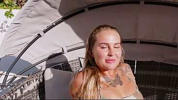 Face Fuck and Facial with Inked MILF Della Dane - FirstClassPOV