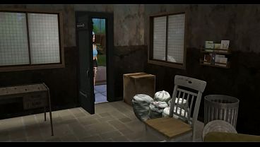 Asian babe banged by hobo in abandoned building