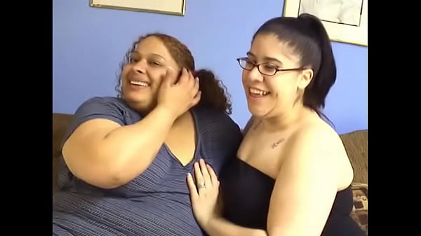 Horny fatso gets pussy fingered and fucked by strap on