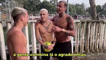 Soccer match turns into an orgy between gifted heterosexuals.