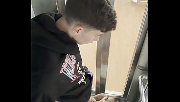 THE NEIGHBOR CATCHES US FUCKING INSIDE THE ELEVATOR - YASMINA KHAN