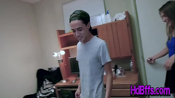 Teen sluts get fucked and suck cocks for facial at dorm party