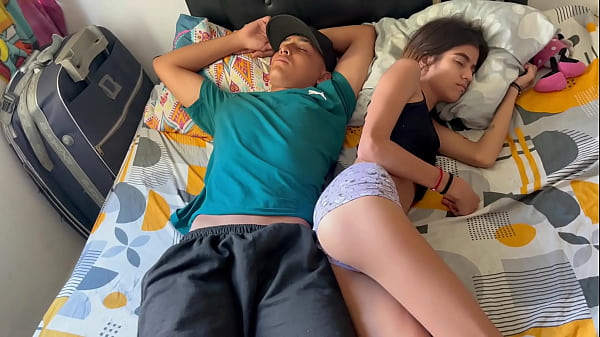 What a delicious blowjob my stepsister gives me when we are alone in the room resting alone.