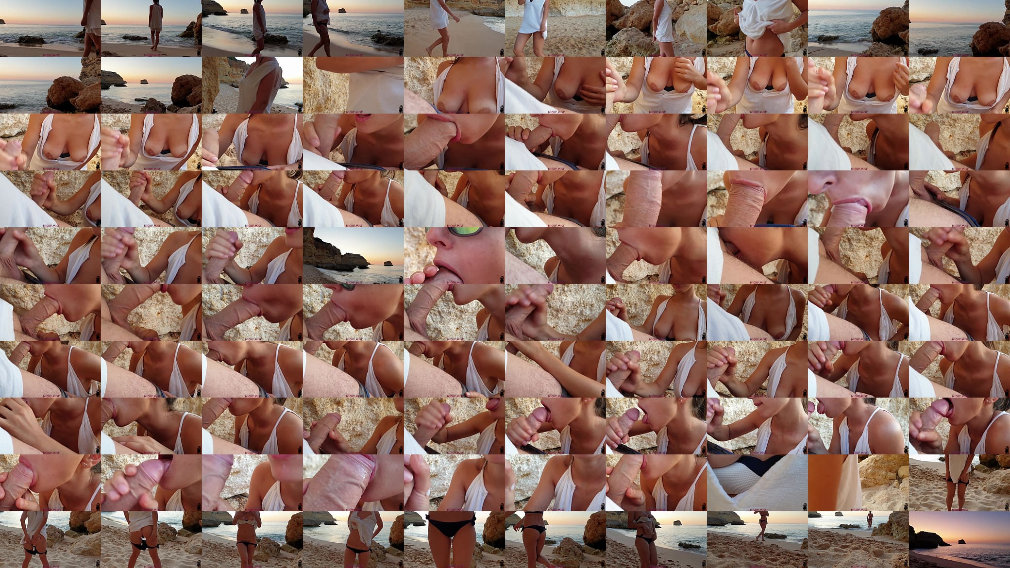 Spanish girl swallow cum at beach 预览图