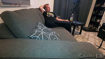 Cock hungry slut loves the taste of cum