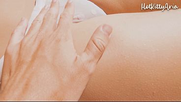Neighbor Fucking Busty blonde after sunbathing and cums on her Ass - Amateur
