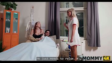 MOMMY4K. Blonde MILF seduces Patient in Sexy Lingerie