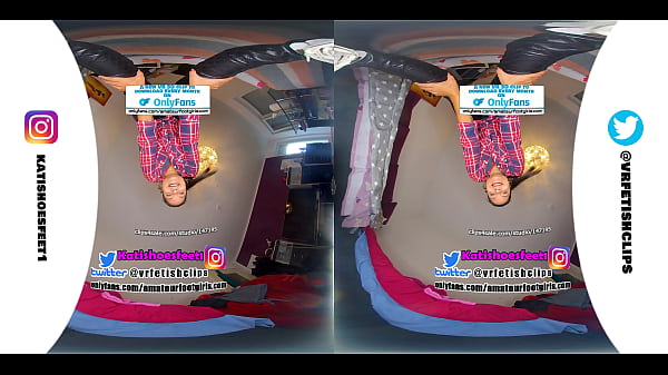 [VR180 - 3D]  Trailer Giantess girl shows her stinky socks and sweaty Adidas shoes