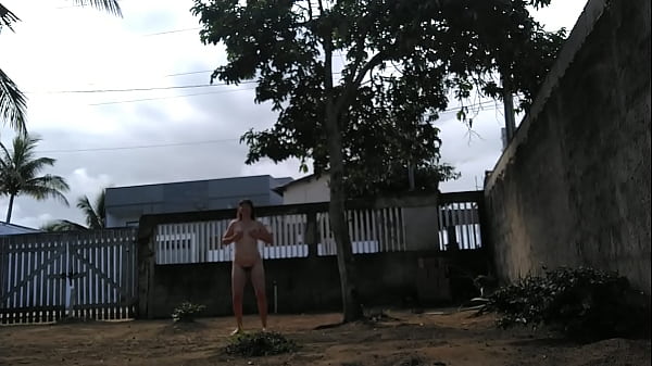 My wife really enjoy pissing naked outside