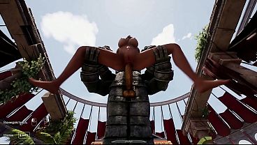 Download Video - Lara Croft couldn't resist and gave herself to the awakened statue in front of 1&comma;000 spectators in the arena&period;