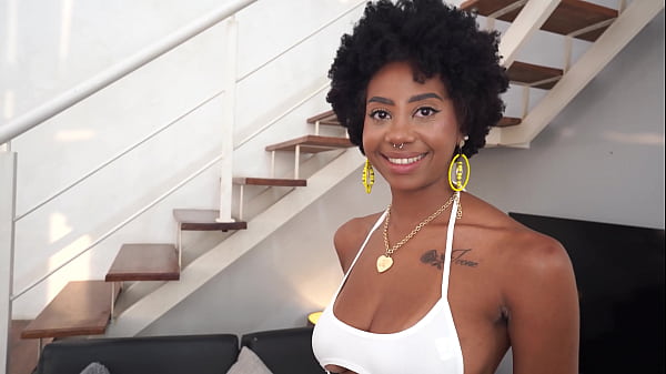 Mambo Perv - Perfect breast ebony, Ana Susage gets her ass & throat fucked by white huge cock (Anal, 0% pussy, deep throat, spit, rim, IR -BW/WM) OB382