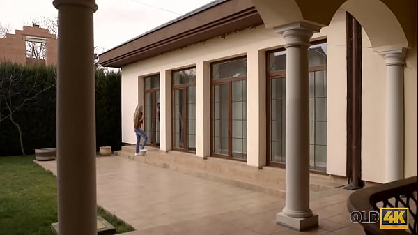 Download Video - OLD4K&period; Skinny girl has mouth and pussy bonked by the old Homeowner