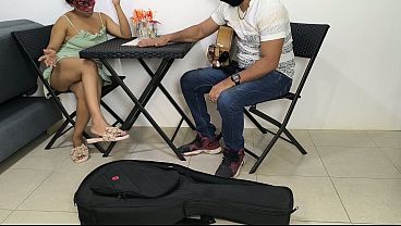 The perverted musician teaches his student guitar lessons without knowing he's about to seduce her... Part 1 (home video)