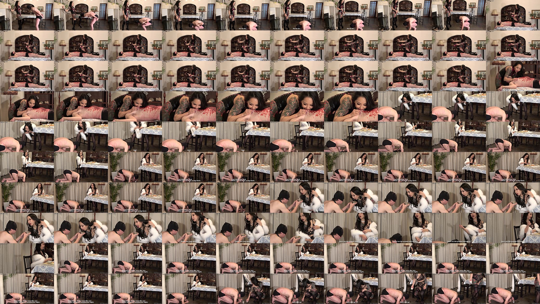 Japanese Dominatrix Youko Ballbusting and Messy Food 预览图