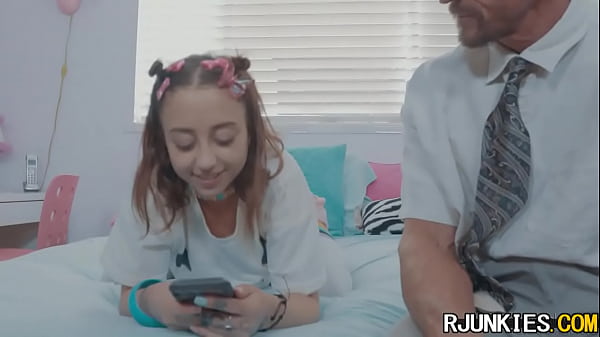 The stepdaughter with big natural tits