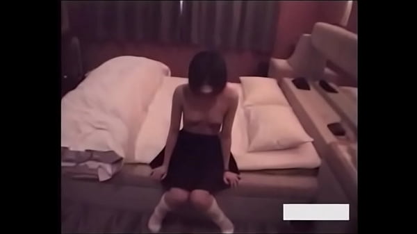 Blindfolded asian teen